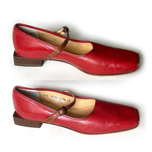 ROBERT CLERGERIE Vintage Square Toe Square Heel Mary Janes - Picture 7 of 14